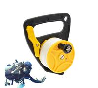 Moulinet de plongée Scubaa - Bobine rétractable haute visibilité de 45,2 m | Moulinet de plongée avec frein à doigt, outil d'exploration antirouille pour grotte et épave, moulinet de plongée avec