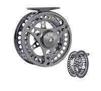 Moulinet Mouche, Moulinet de Pêche à la Mouche Moulinet de pêche à la mouche 3/4 5/6 7/8 9/10 2+1BB Frein max 8kg Léger Usiné CNC Grand arbor Gauche/Droite Moulinet à mouche + Bobine de rechange(5 6 S