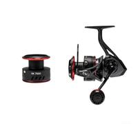 Moulinet Pêche Corps Composite Léger Résistant pour usure Moulinet | Frein max 12kg, lutte gros poissons, récupération pour rapide, idéal mer et eau douce, pour puissance brute