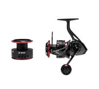 Moulinet Pêche Corps Composite Léger Résistant pour usure Moulinet | Frein max 12kg, lutte gros poissons, récupération pour rapide, idéal mer et eau douce, pour puissance brute