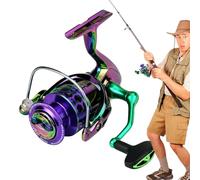 Moulinet Pêche - Moulinet Métallique Eau Douce | Équipement Surfcasting Poisson Chat Bar pour Roue de Précision