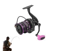 Moulinet rotatif pour eau salée - Roue en métal léger, équipement durable et durable | équipement avec poignée interchangeable fournissant un contrôle