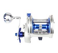 Moulinet Spinning Série 6+1 Moulinet Pêche Traîne Alliage Aluminium Coulée Appât Max Glisser 30kg Matériel Casting(Silver)