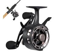 Moulinet Ultra léger - 10,1 x 6,5 cm en - Moulinet de pêche sur Glace - Système de libération Rapide - Frein de précision - Kit de pêche sur Glace Ratio à Grande Vitesse - Eau Profonde pour la