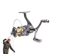 Moulinets de pêche - Rapport de vitesse 5.2:1 à double bras à bascule | Résistance à la rouille maximale de 50 kg pour mouche, poisson, lac, truite | Moulinet de pêche en eau douce pour pêche en plein