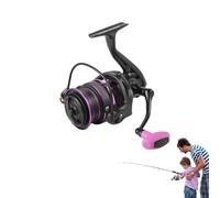 Moulinets de pêche rotatifs, moulinets de pêche en eau salée - Moulinets rotatifs en métal résistant pour pêche légère - Fournitures de pêche avec manche interchangeable, moulinet d'eau