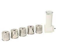 Moulinex Accessoire éminceur-râpeur, Shredder 5 tambours, Râper fin, râper gros, émincer, râper pommes de terre, piler la glace, Fabriqué en France XF990101