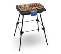 Moulinex Barbecue électrique de table avec pieds Accessimo de Moulinex, barbecue d’extérieur, 2100W, nettoyage facile, bac à eau, réduction de la fumée et des odeurs, fabrication en France, BG135812