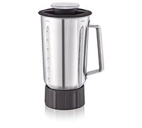 Moulinex Blender Inox XF636DB1 Accessoire Masterchef Gourmet Officiel Capacité 1,5L Résistant Chocs Thermiques Compatible avec Tous les Robots Pâtissier Masterchef QA510110 QA512G10 QA530D10