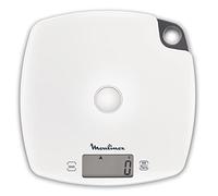 Moulinex BN1000 Compliss Balance de cuisine, capacité jusqu'à 5 kg, écran LCD, fonction tara, crochet pour accrocher, blanc