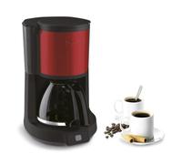 MOULINEX Cafetière filtre, Capacité 1,25 L, 10/15 tasses, Anti-gouttes, Maintien au chaud 30 min, Subito Select rouge/inox FG370D11