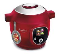MOULINEX CE85B510 Multicuiseur intelligent COOKEO+ 6 L - 180 recettes préprogrammées - 1600W - 6 modes de cuisson - Rouge
