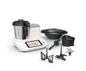 Moulinex Click & Cook Robot cuiseur avec balance cuisine intégrée, Puissance 1400 W, Capacité 3,6 L, 32 fonctions, 10 programmes automatiques, Ecran numérique tactile, Utilisation facile HF506110
