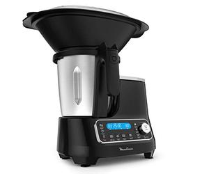 Moulinex Clickchef Robot Cuiseur multifonction compact, 3,6 L, 1400 W, 5 programmes, 32 fonctions, Balance cuisine intégrée, Cuiseur vapeur, Batteur Mélangeur HF456810 [Écran de contrôle en anglais]