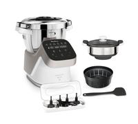 Moulinex Companion Pro, Robot Cuiseur, 15 fonctions, Pesage intégré, Capacité XL 10 personnes, Gris, Fabriqué en France + Cuiseur vapeur,Robot cuiseur multifonction