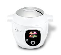 Moulinex, Cookeo Multicuiseur intelligent 6L, 80 recettes intégrées, Cuisson sans surveillance, Ecran intuitif, Guide de cuisson, Application MyMoulinex, 1600W, Blanc, 15 ans réparabilité CE854110