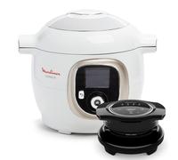 Moulinex - Cookeo+ Multicuiseur intelligent + extra crisp - 6 L - Blanc | Multicuiseur intelligent avec accessoire air fryer Extra Crisp - 150 recettes intégrées - 10 modes de cuisson - 6 personnes
