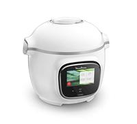 Moulinex Cookeo Touch Multicuiseur intelligent, Cuve 6 L, Haute Pression, Ecran tactile, 13 modes de cuisson, 250 recettes, Application Mon Cookeo, Blanc CE901100