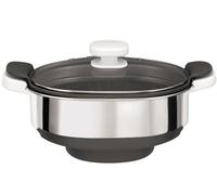 moulinex cuiseur vapeur 3.7l inox/gris xf384b10