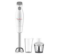 Moulinex DD4521 Easychef Mixeur plongeant 2 en 1 avec verre de 800 ml et accessoire hachoir de 500 ml, 2 réglages de vitesse, facile à nettoyer, puissance 450 W