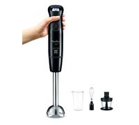 Moulinex DD833810 Pied Mixeur Optitouch Avec Fouet Mini-Hachoir Soupe Velouté Compote Smoothie Réglage Texture Verre Doseur 800ml 600W Noir