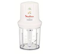 Moulinex DJ300110 Mini Hachoir Electrique Moulinette Compact avec Couvercle Saupoudreur Blanc 270 W