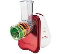 Moulinex DJ755G Râpe électrique et spiraliseur Plastique Rouge, Blanc