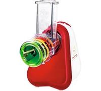 Moulinex DJ755G Râpe électrique et spiraliseur Plastique Rouge, Blanc