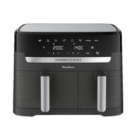 Moulinex Dual Easy Fry EZ905B20 friteuse Double 8,3 L Autonome 2450 W Friteuse d’air chaud Charbon, Gris