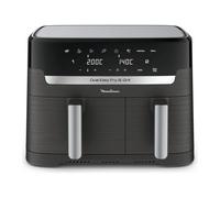 Moulinex Dual Easy Fry EZ905B20 friteuse Double 8,3 L Autonome 2450 W Friteuse d’air chaud Charbon, Gris