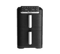 Moulinex - Easy Fry Dual Crispy Stack air fryer - 10 L - Noir | Friteuse sans huile double tiroir verticaux 8 personnes - 7 programmes automatiques - Cuisson synchronisée - Gain de place