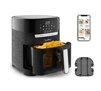 Moulinex Easy Fry & Grill Vision Friteuse sans huile + Grill, Capacité 4,2 L, Jusqu'à 6 personnes, 8 programmes automatiques, Fenêtre amovible, Écran tactile, air fryer EZ506820