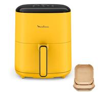 Moulinex Easy Fry POP JAUNE 5L, air fryer, Jusqu'à 6 personnes, 10 Programmes intuitifs, Ecran tactile digital, Gain de temps et d'énergie, EZ2452F0