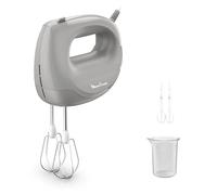 Moulinex Easy Max, Batteur, Mélange parfait, Compact, Bouton réglable avec 5vitesses, 2 jeux de fouets, Poivre, HM262BF0