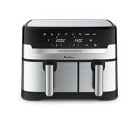 Moulinex Dual Easy Fry EZ905D20 friteuse Double 8,3 L Autonome 2450 W Friteuse d’air chaud Noir, Acier inoxydable