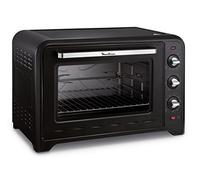 Moulinex Four à convection électrique, 60 L, 2200 W, Thermostat jusqu'à 240 degrés, 7 modes de cuisson, Pain, Pizza, Tartes, Pâtisseries, Optimo, Noir YY2917FB