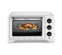 Moulinex Four posable Optimo 19 L, Thermostat jusqu'à 240 °C, 3 modes de cuisson dont gril, minuteur, 6 niveaux de cuisson, Chaleur traditionnelle, Blanc OX441110