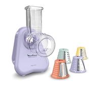 Moulinex - Fresh Express Découpe-légumes électrique 4 fonctions - Lilas | Râpe à légumes avec système Twist breveté, service direct - 4 cônes inox pour trancher, émincer, couper et râper vos aliments