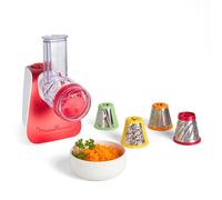 Moulinex DJ7645 Râpe électrique et spiraliseur Plastique Rouge, Blanc