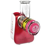 Moulinex Fresh Express Nectar DJ764510 - Râpe électrique - Blanc/rouge rubis aluminium brossé