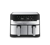 Moulinex Dual Easy Fry EZ905D20 friteuse Double 8,3 L Autonome 2450 W Friteuse d’air chaud Noir, Acier inoxydable