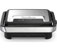 Moulinex GI270D Gril électrique compact noir 2-en-1 pour 2 personnes 1000W