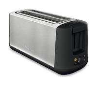 Moulinex Grille-pain 2 fentes longues, Largeur variable, 7 niveaux de dorage, Fonction Arrêt, Mode éco, Décongélation, Réchauffage, Tiroir ramasse-miettes, Subito Select Inox, LS342D10