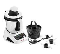 Moulinex HF4041 Volupta Robot de cuisine multifonction avec cuisson, 5 programmes automatiques pour pâtes, plats à vapeur, velours et dessert, 1000 W, capacité 3 L, 100 délicieuses recettes incluses