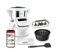 Moulinex I-Companion, Robot cuiseur, 14 fonctions, Connecté, Capacité XL 10 personnes, Blanc, Fabriqué en France,Robot cuiseur multifonction