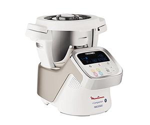 Moulinex i-Companion Robot Cuiseur multifonction connecté, 4 programmes automatiques, 4 accessoires inclus, Capacité jusqu'à 6 personnes, 1 million de menus, Fabriqué en France HF900110