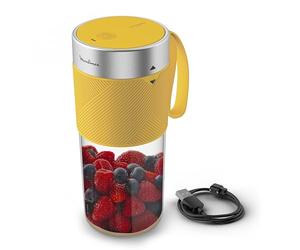 Moulinex - Lightmix Blender Portable Sans Fil 300ml Jaune | Blender qui Permet de Mixer des smoothies, Shakes protéinés et soupes froides - Prépare boisson dès 40 secondes