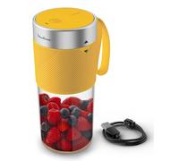 Moulinex Lightmix LM1C0210 blender 0,3 L Mixeur portable Acier inoxydable, Transparent, Jaune