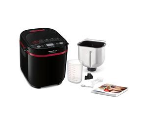 Moulinex - Machine à pain Pain Plaisir 17 programmes - 1 kg - Noir | Machine à pain automatique pour 1 à 4 personnes - 17 programmes dont 3 sans gluten - Départ différé et 3 niveaux de dorage