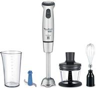 Moulinex Mélangeur à main Infinity Force Ultimate avec accessoires 4 en 1 1 1000 W avec 25 vitesses et turbo, 4 lames, avec hachoir, verre doteur, tige mélangeur et lame de glace